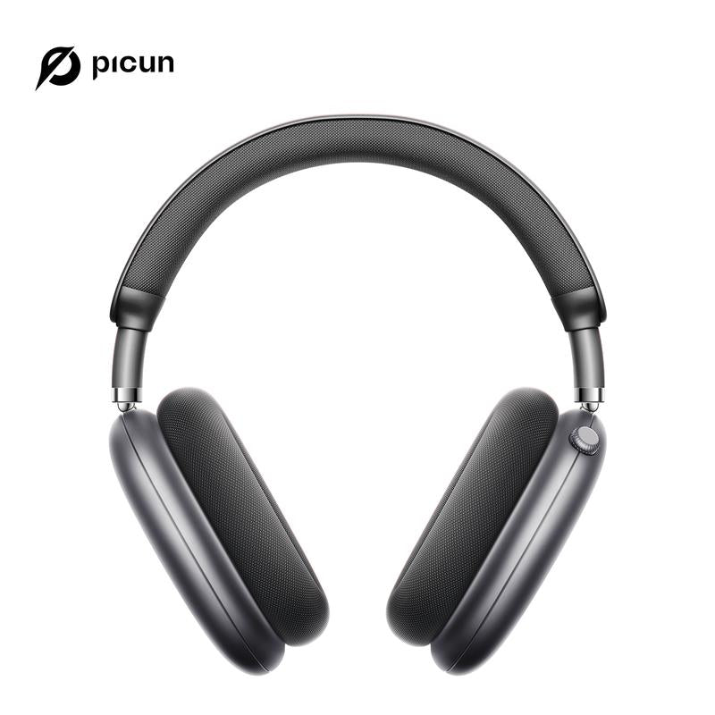 Picun F8 Pro Wireless Headphones - 52Db Noise Cancellation, 5 Smart ENC Mics, Detachable Fabric Ear Cushions, 120 Hour Standby, Seamless Dual Device Connection for All-Day Use and Boosted Productivity