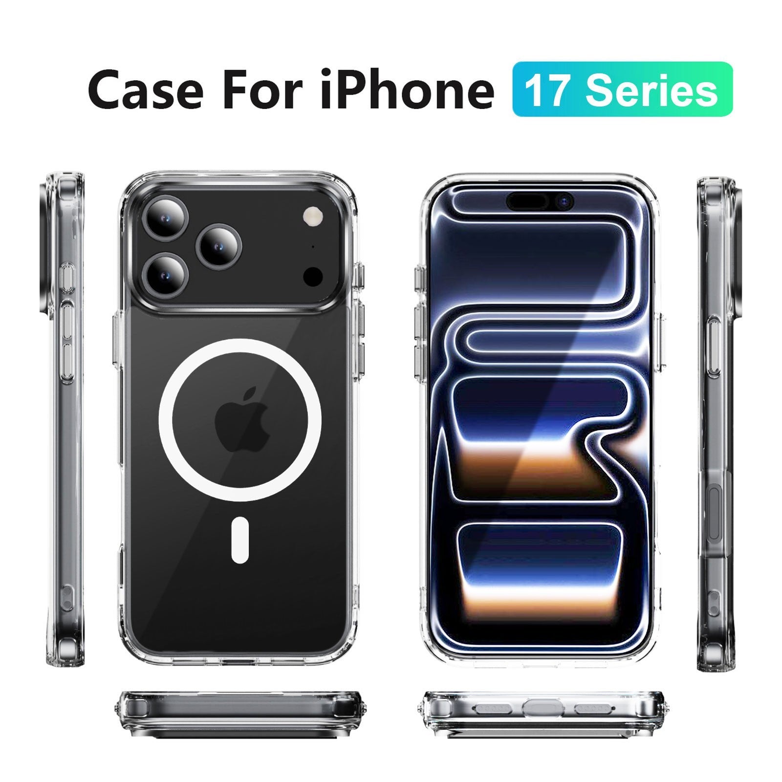 For Iphone 17 Pro Max Air Case Magsafe Clear Phone Shockproof Bumper TPU Cover