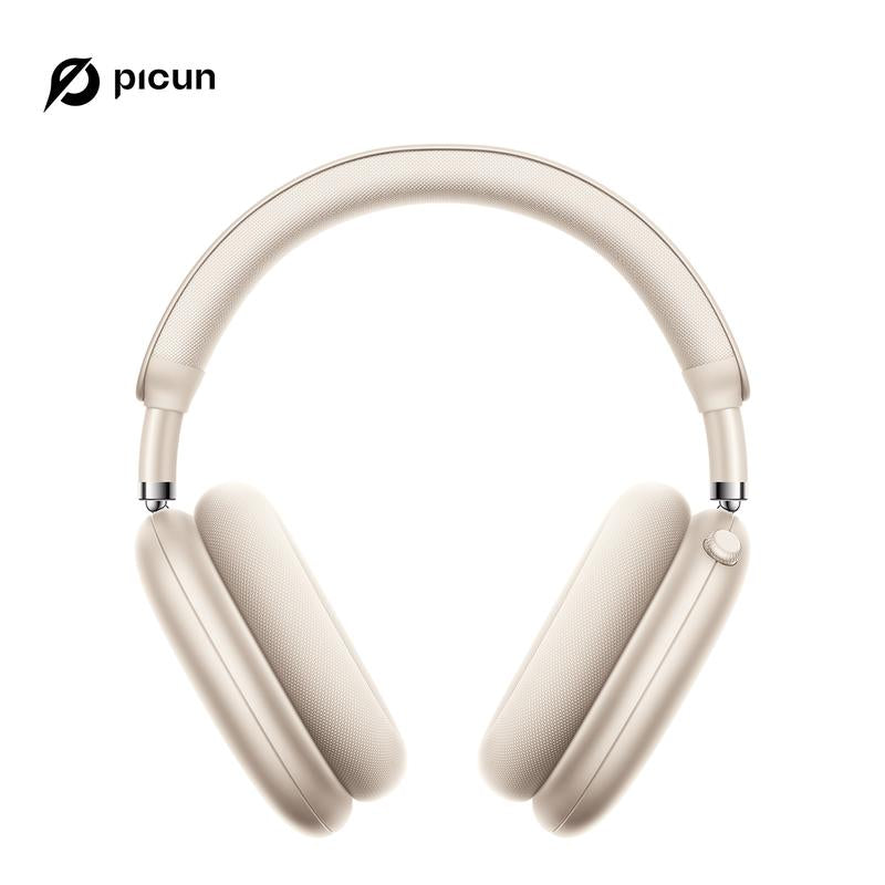 Picun F8 Pro Wireless Headphones - 52Db Noise Cancellation, 5 Smart ENC Mics, Detachable Fabric Ear Cushions, 120 Hour Standby, Seamless Dual Device Connection for All-Day Use and Boosted Productivity