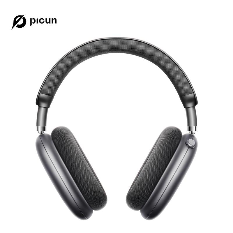 Picun F8 Pro Wireless Headphones - 52Db Noise Cancellation, 5 Smart ENC Mics, Detachable Fabric Ear Cushions, 120 Hour Standby, Seamless Dual Device Connection for All-Day Use and Boosted Productivity