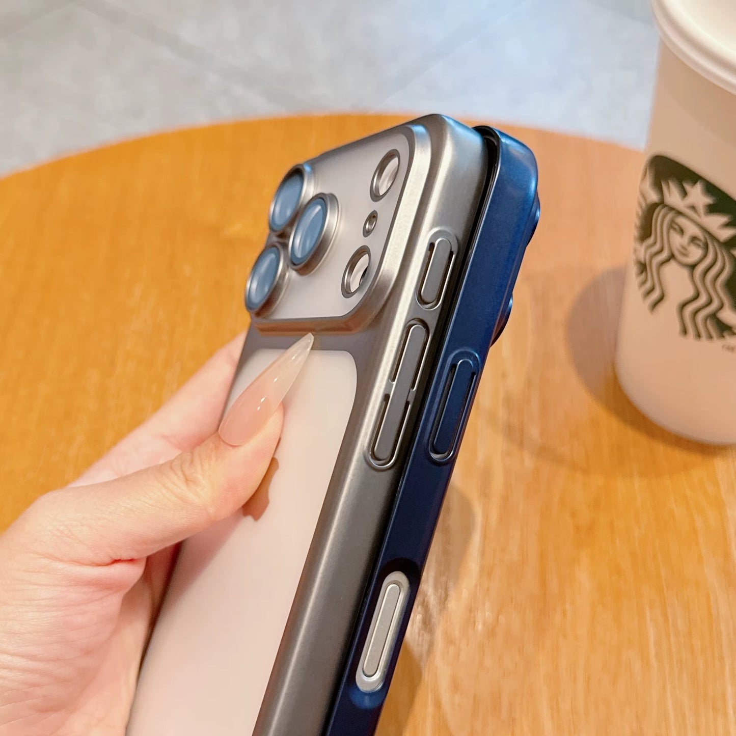 New Transparent Phone Case for Iphone 17 Pro Max 17Air Plating Frame Lens Film Protection Anti-Fall Hard Clear Cover