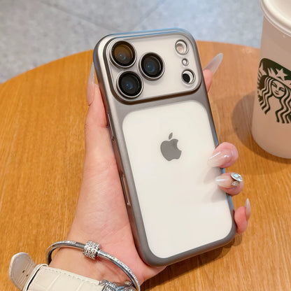 New Transparent Phone Case for Iphone 17 Pro Max 17Air Plating Frame Lens Film Protection Anti-Fall Hard Clear Cover